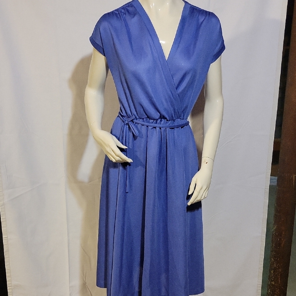 Vintage Periwinkle Blue Wrap Dress